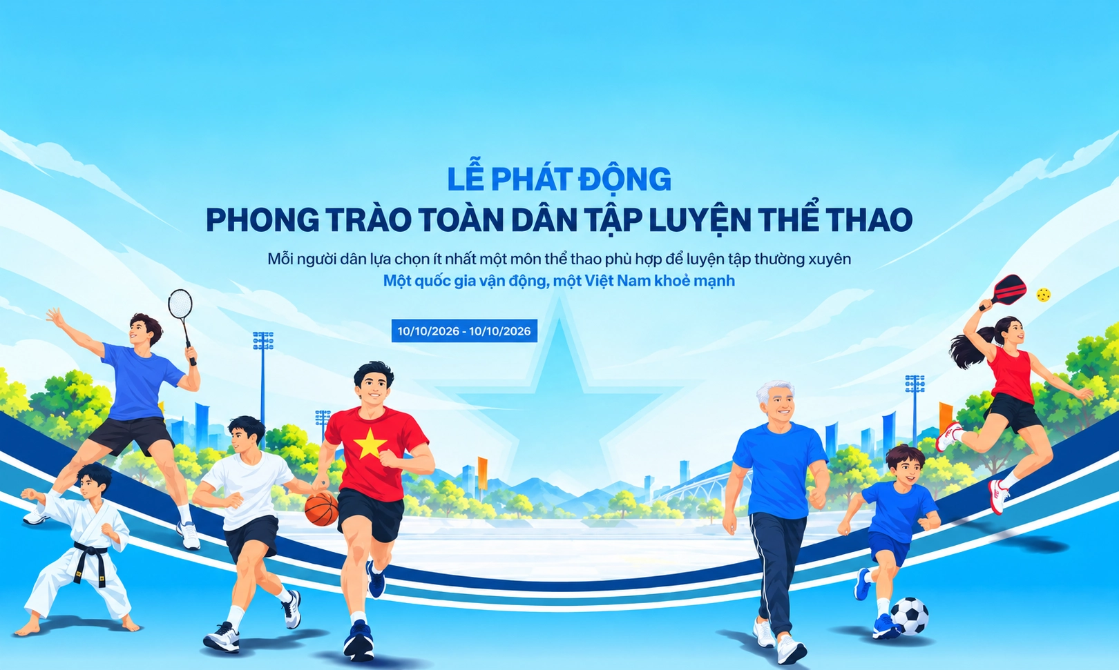 Lễ phát động "Mỗi người dân lựa chọn ít nhất một môn thể thao phù hợp để tập luyện thường xuyên" năm 2026